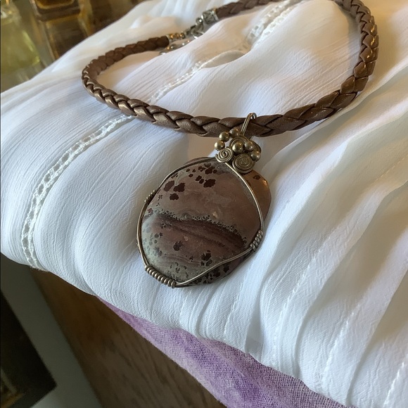 Boutique Jewelry - ✨Smokey Jasper Braided Leather Chain✨